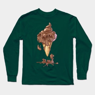 Skull Cone (chocolate) Long Sleeve T-Shirt